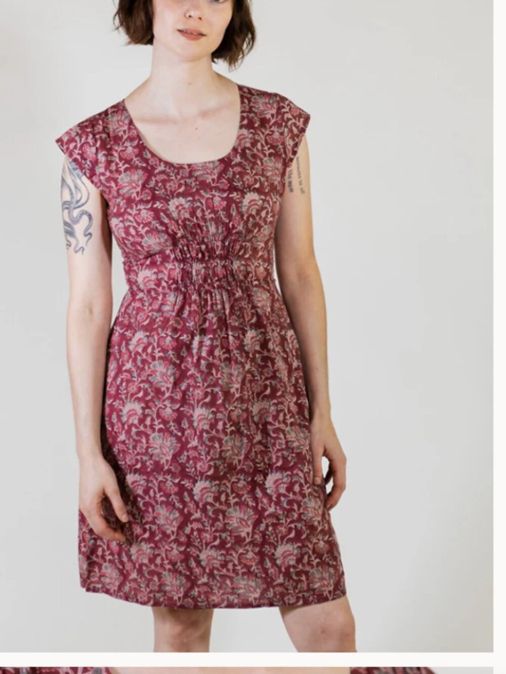 Mata Traders Artsy Traveler Dress Floral Hand block printed Boho sz XL